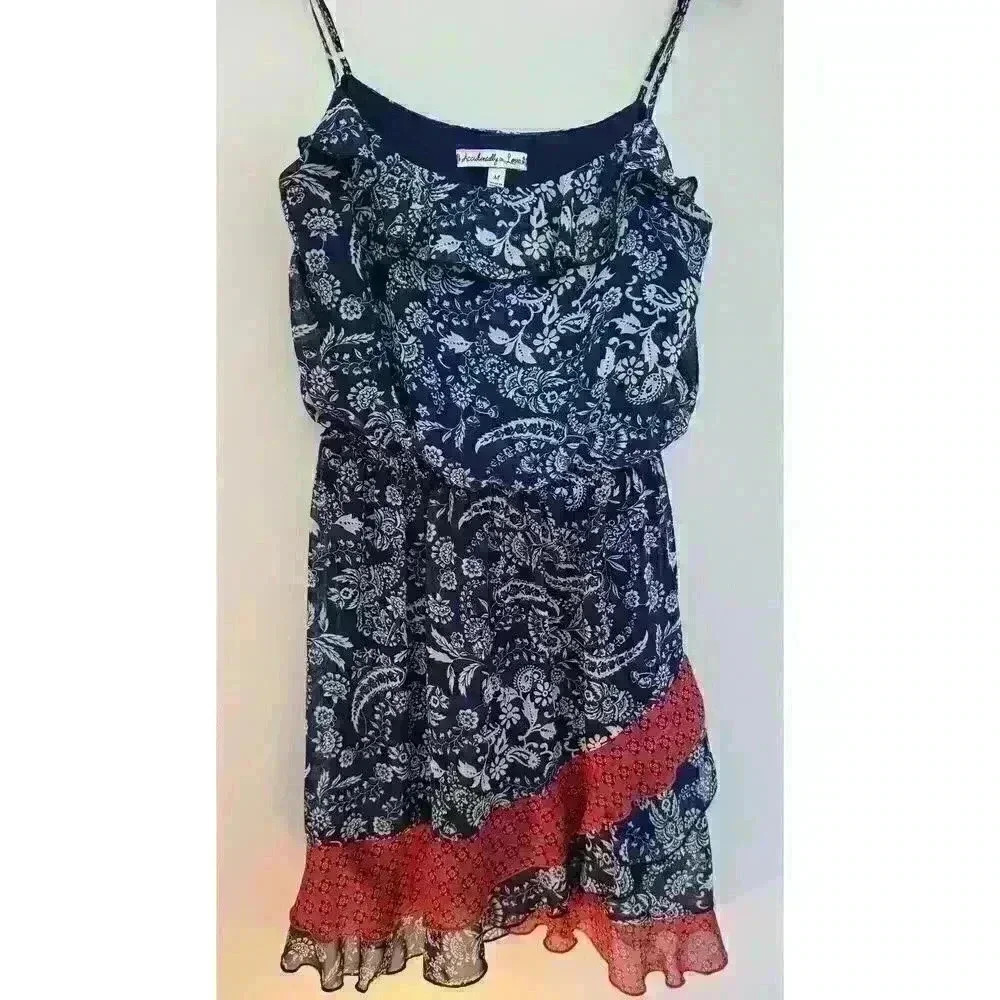 Accidentally in Love blue floral dress size M